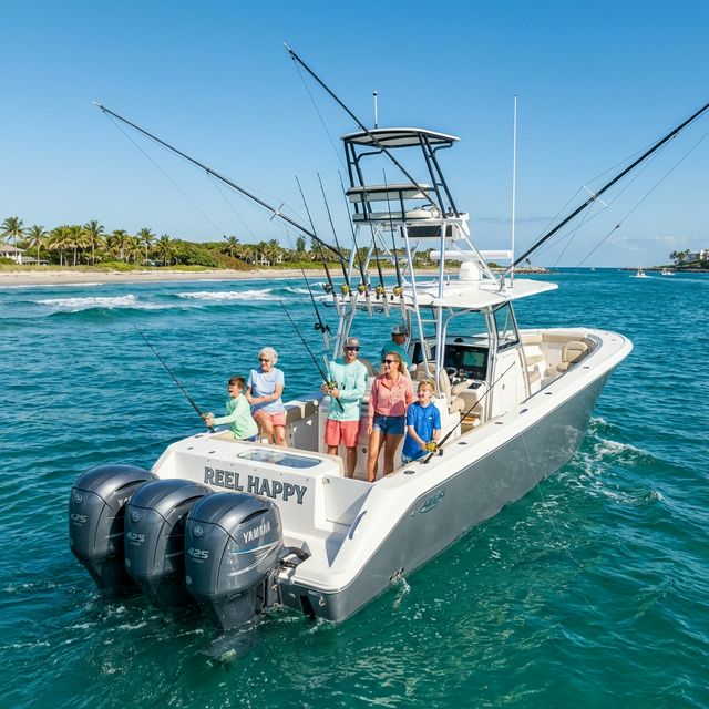 Family fishing in Boca Raton